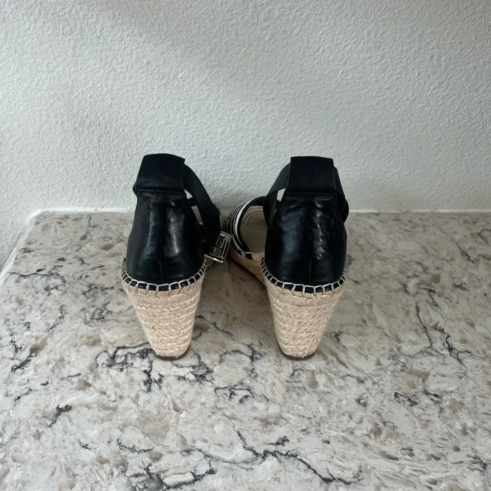Vince Camuto Black and White Espadrille Sandals